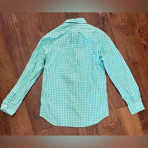 Vineyard vines Shep & Ian gingham button down slim fit tucker shirt Sz small - Picture 7 of 8